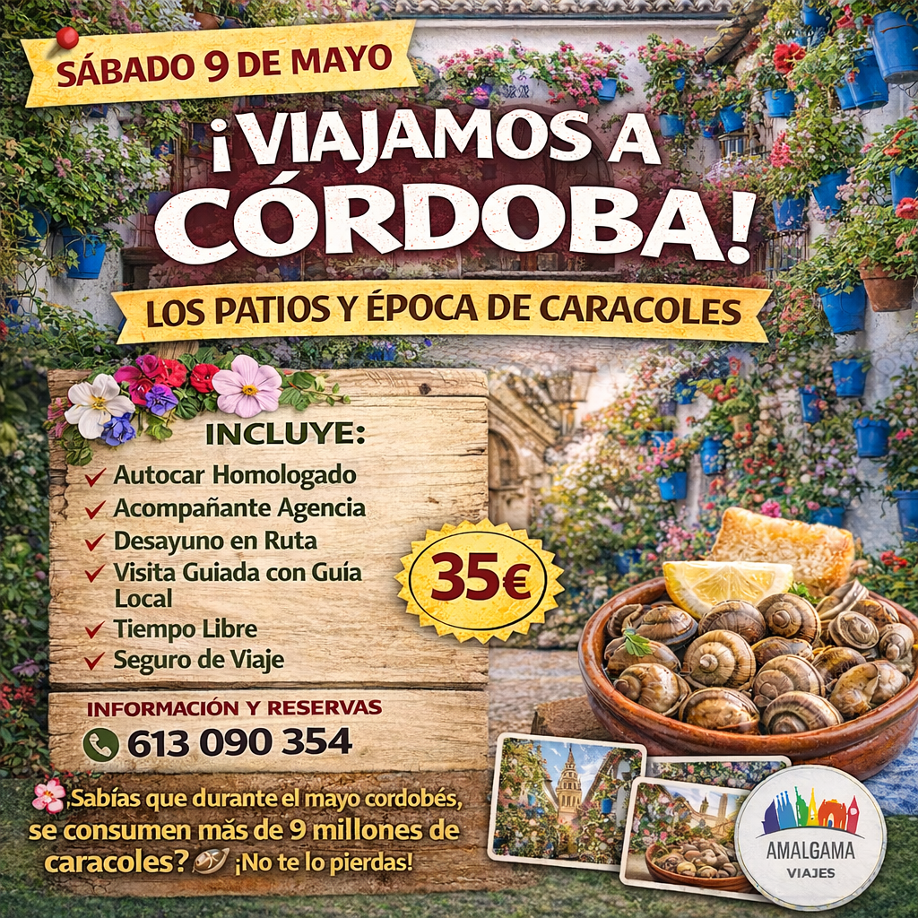 Córdoba en Mayo: Patios y Época de Caracoles (Sálida desde Granada)