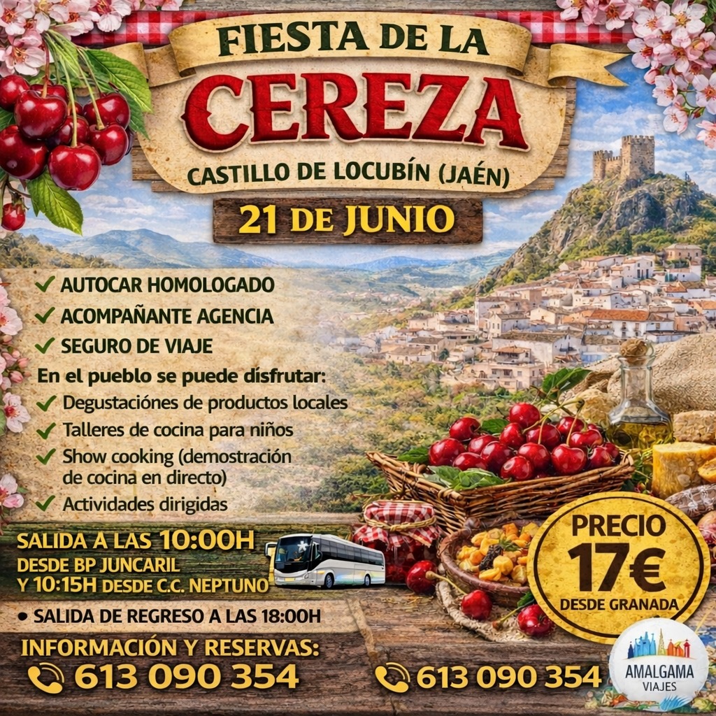 FESTIVAL DE LA CEREZA – Castillo de Locubín (Desde Granada)