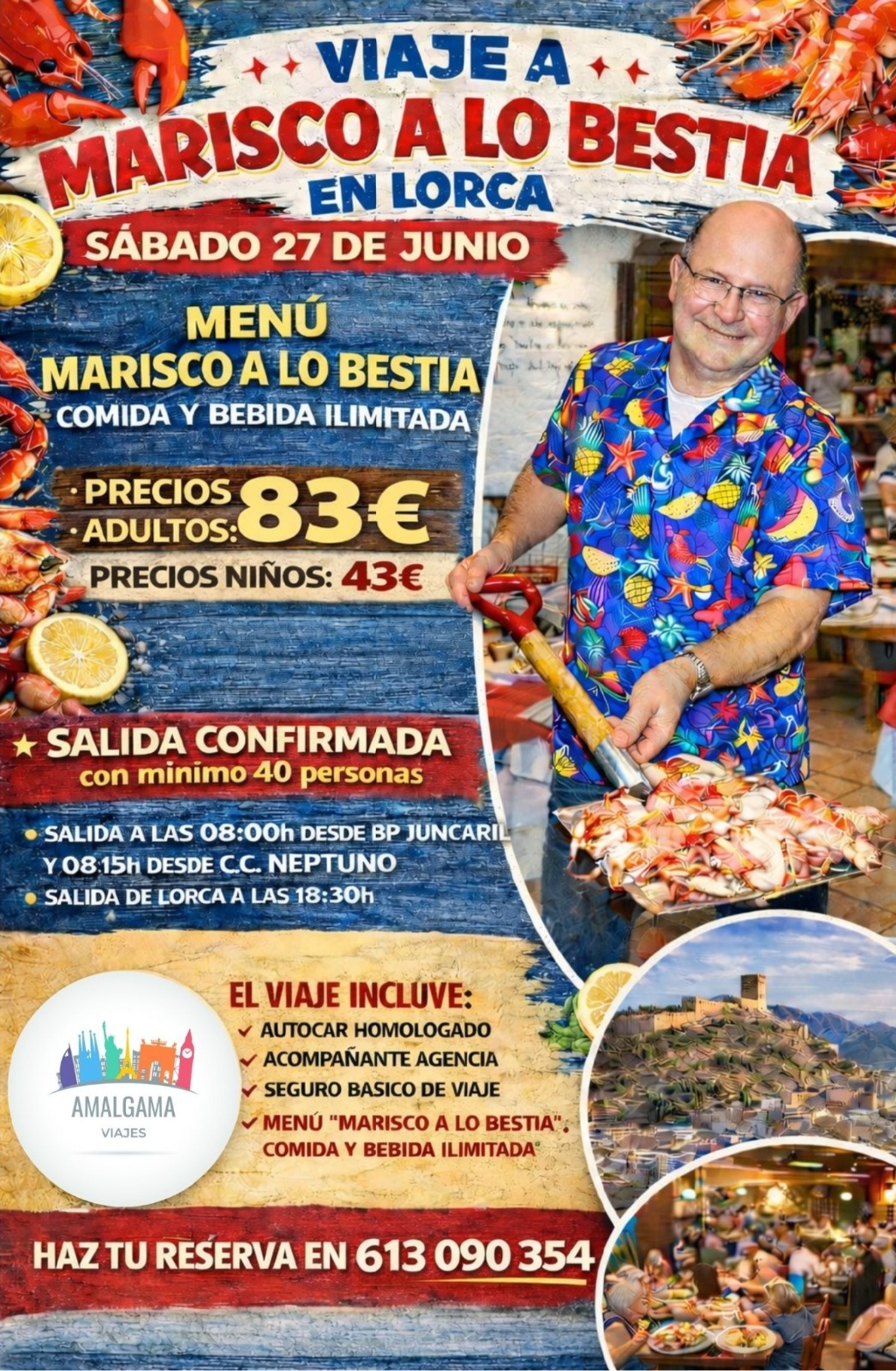 Visita a Murcia y a Marisco a lo bestia